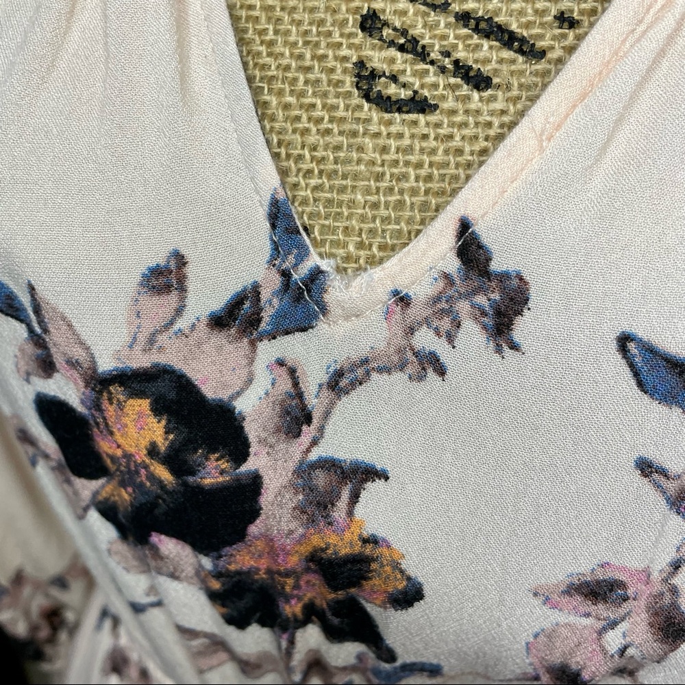 FREE PEOPLE : Pink Floral Long Sleeved Romper - Picture 10 of 11